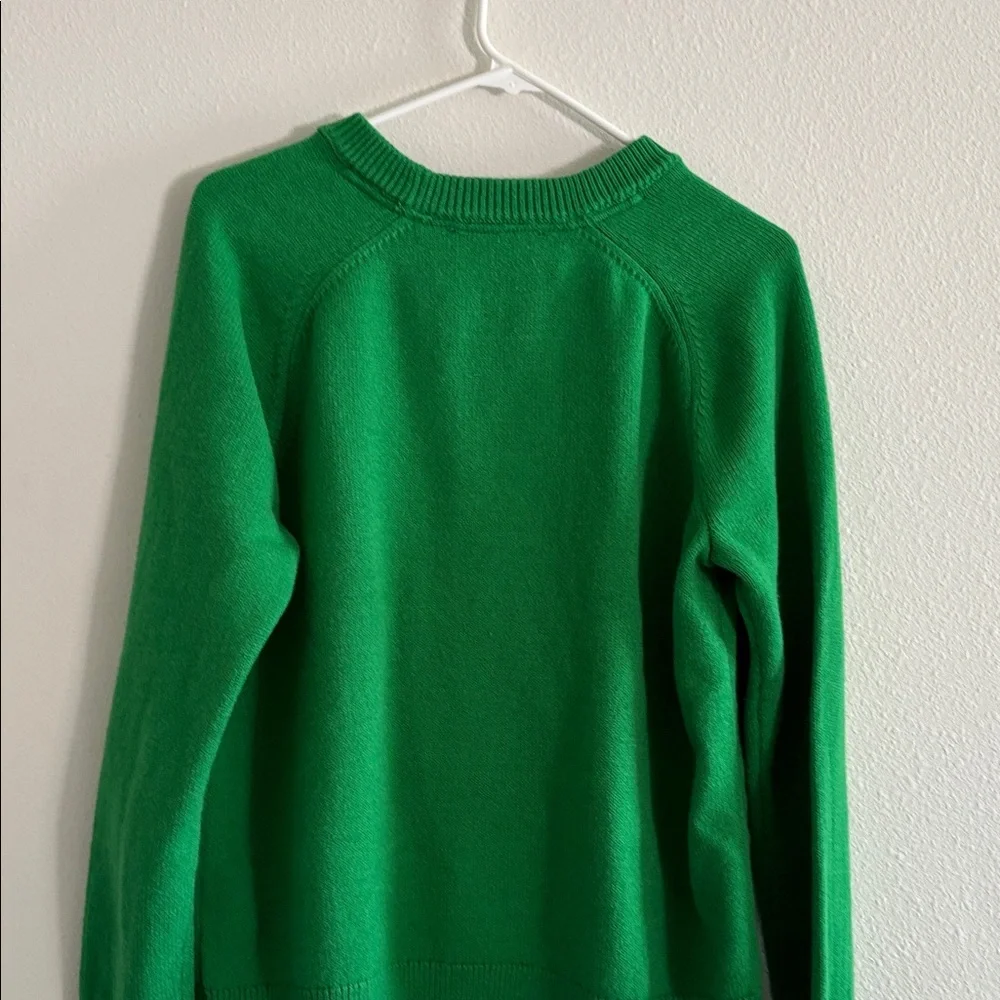 Tommy Hilfiger Green Crewneck Sweater with Black 'Tommy' Script - Picture 4 of 4